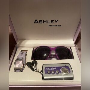 Vintage Ashley Princess Watch, Radio and Sunglasses Set